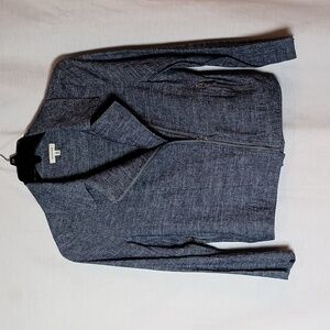 Linen Blend Cropped Blazer by Max Studio. Great transition piece for Springtime